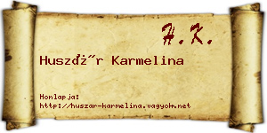 Huszár Karmelina névjegykártya
